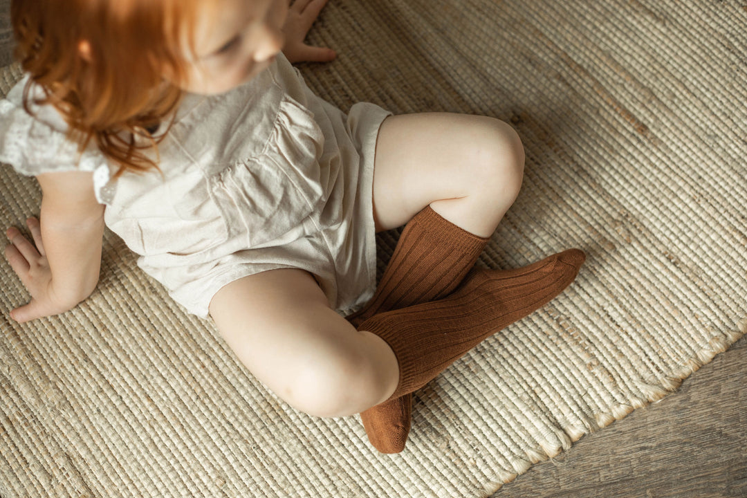 White-Knee high socks