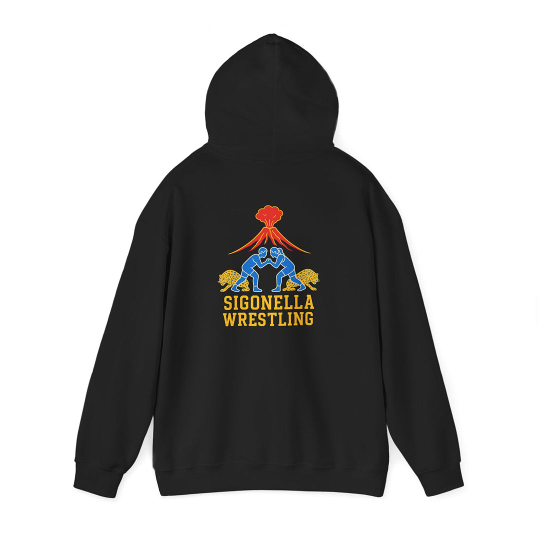 Wrestling Team Hoodie — "Sigonella Wrestling Embroidery" Logo Pullover