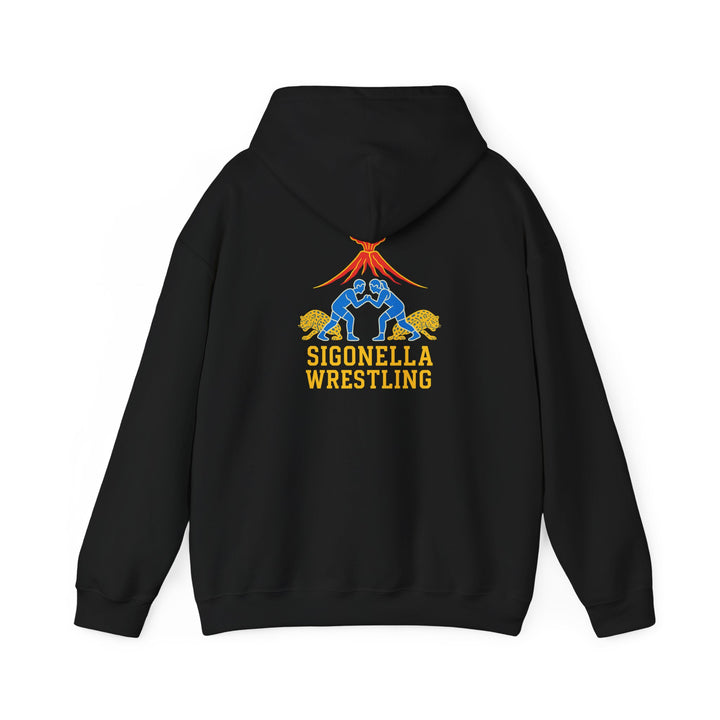 Wrestling Team Hoodie — "Sigonella Wrestling Embroidery" Logo Pullover