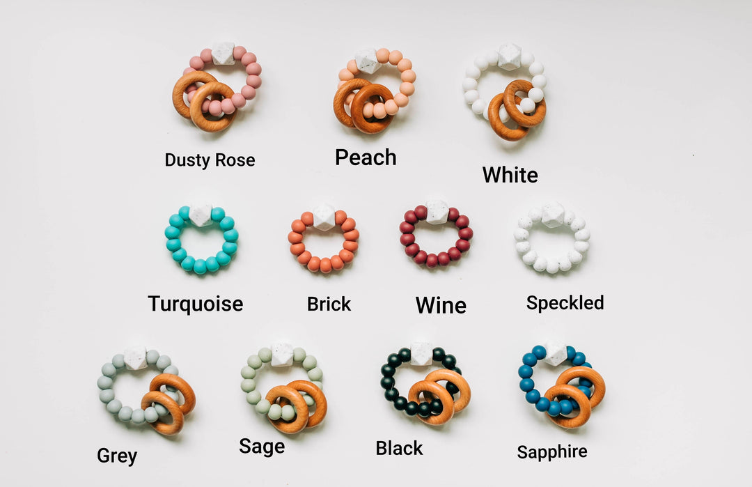 Normal Ring Rattle Silicone Beaded Rattle Rings – Little Organic Company