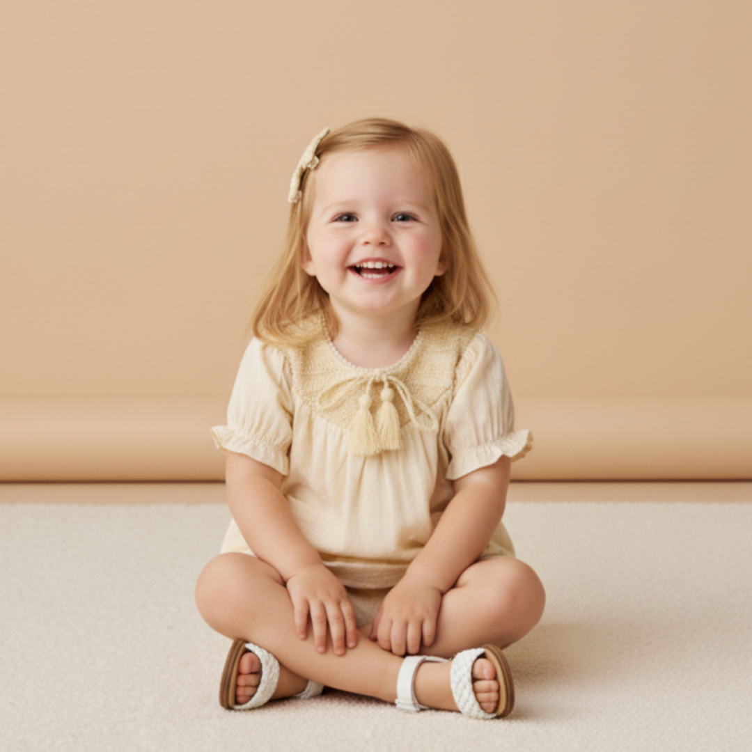 Organic Smocked Top &amp; Shorts Set - Butter Yellow