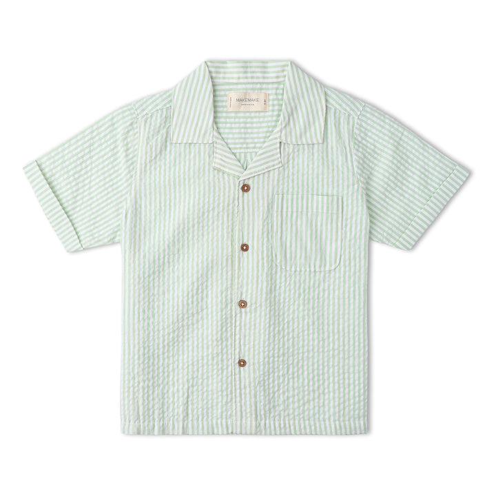 Organic Shirt &amp; Shorts Set - Basil Stripes
