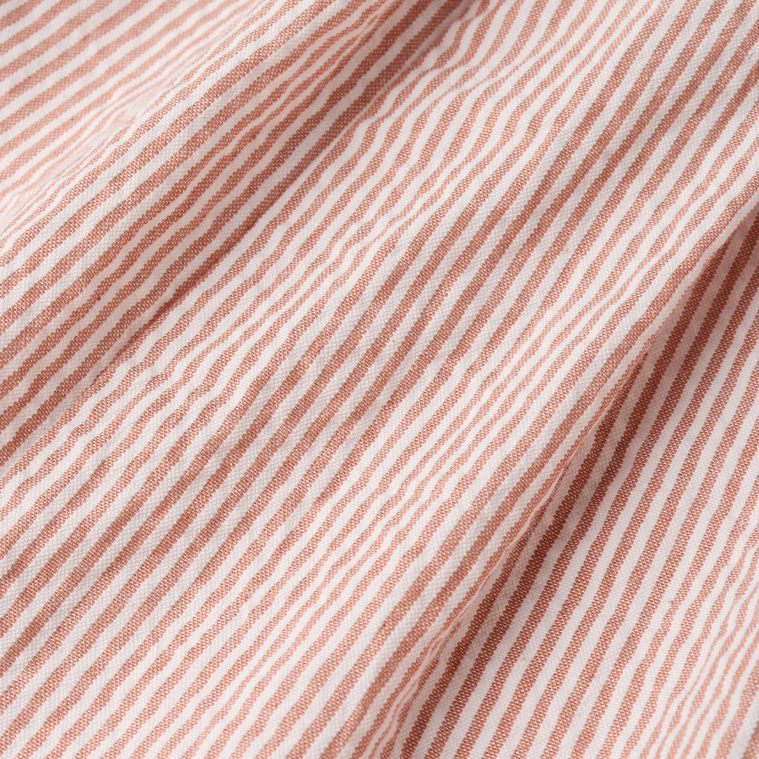 Organic Shirt &amp; Shorts Set - Coral Stripes