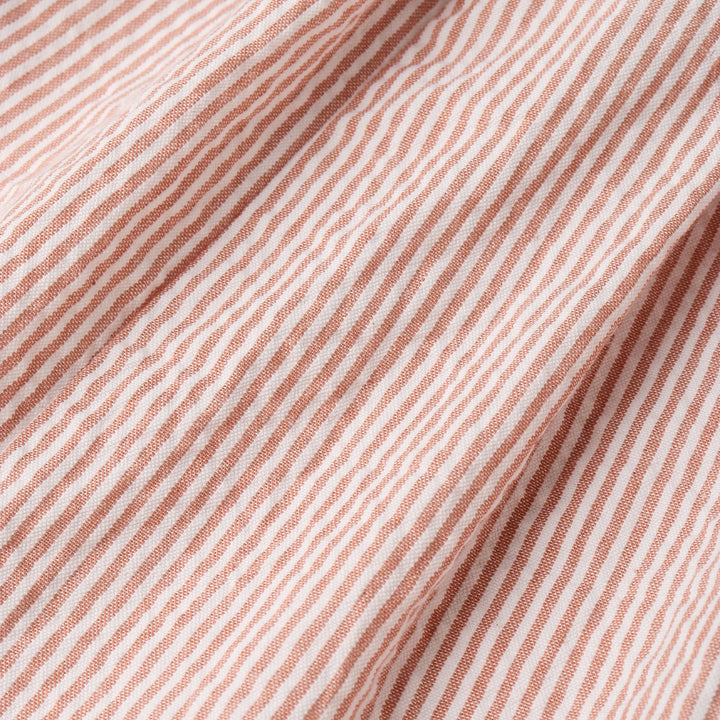 Organic Shirt &amp; Shorts Set - Coral Stripes