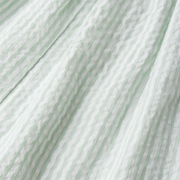 Organic Shirt &amp; Shorts Set - Basil Stripes