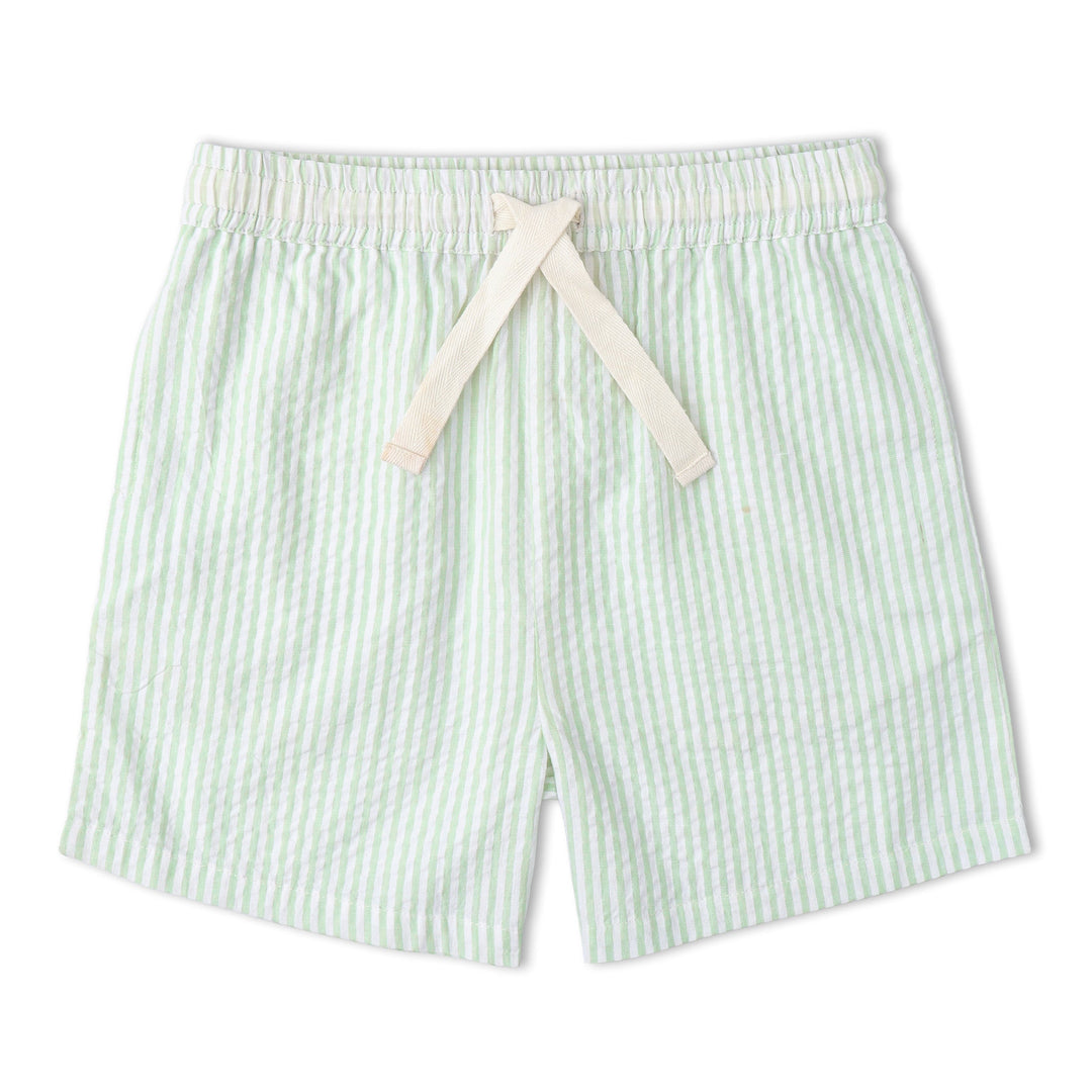 Organic Shirt &amp; Shorts Set - Basil Stripes