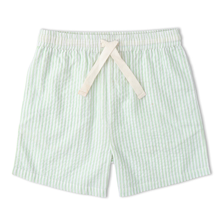 Organic Shirt &amp; Shorts Set - Basil Stripes