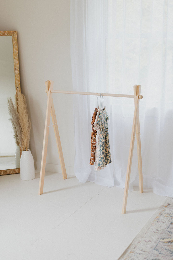 Wooden dress rack /toddler clothes rack