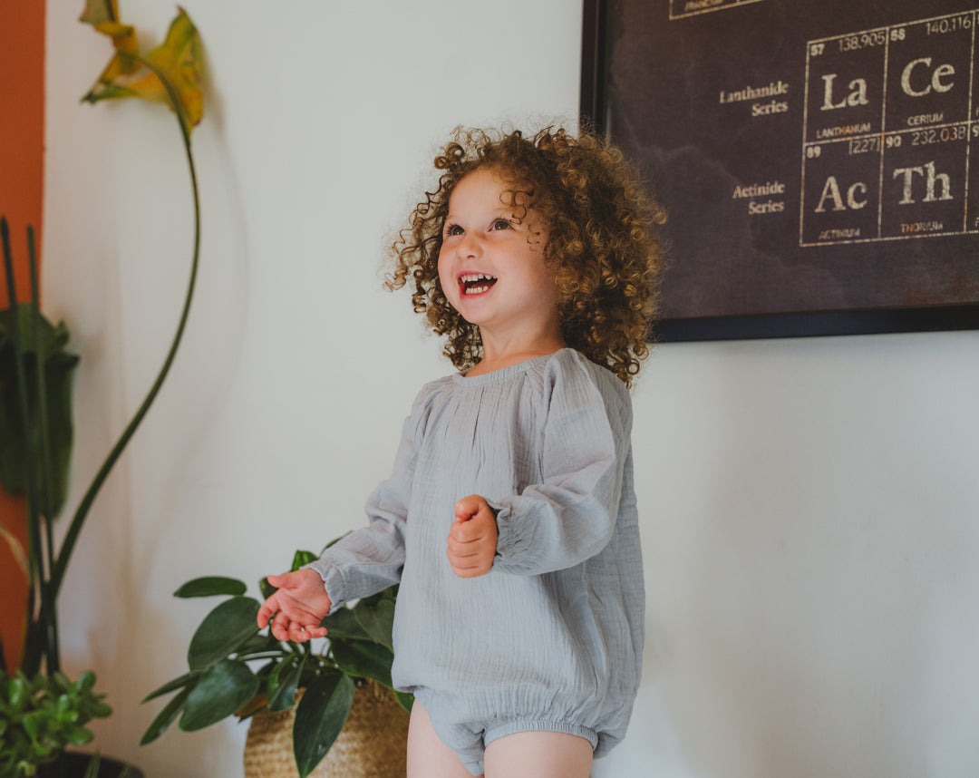 Organic Cotton Double Gauze Bubble Romper – Oversized Baby Romper