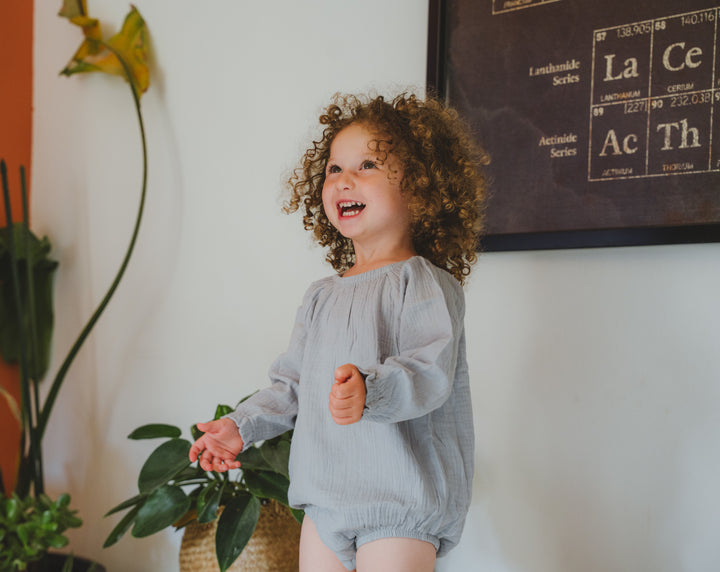 Organic Cotton Double Gauze Bubble Romper – Oversized Baby Romper