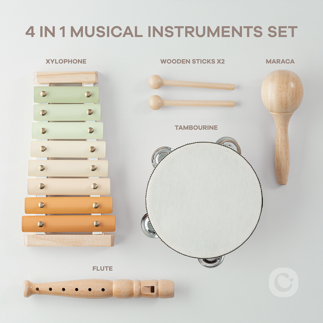 4-Piece Kids Musical Instruments for Toddlers