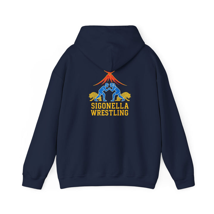 Wrestling Team Hoodie — "Sigonella Wrestling Embroidery" Logo Pullover