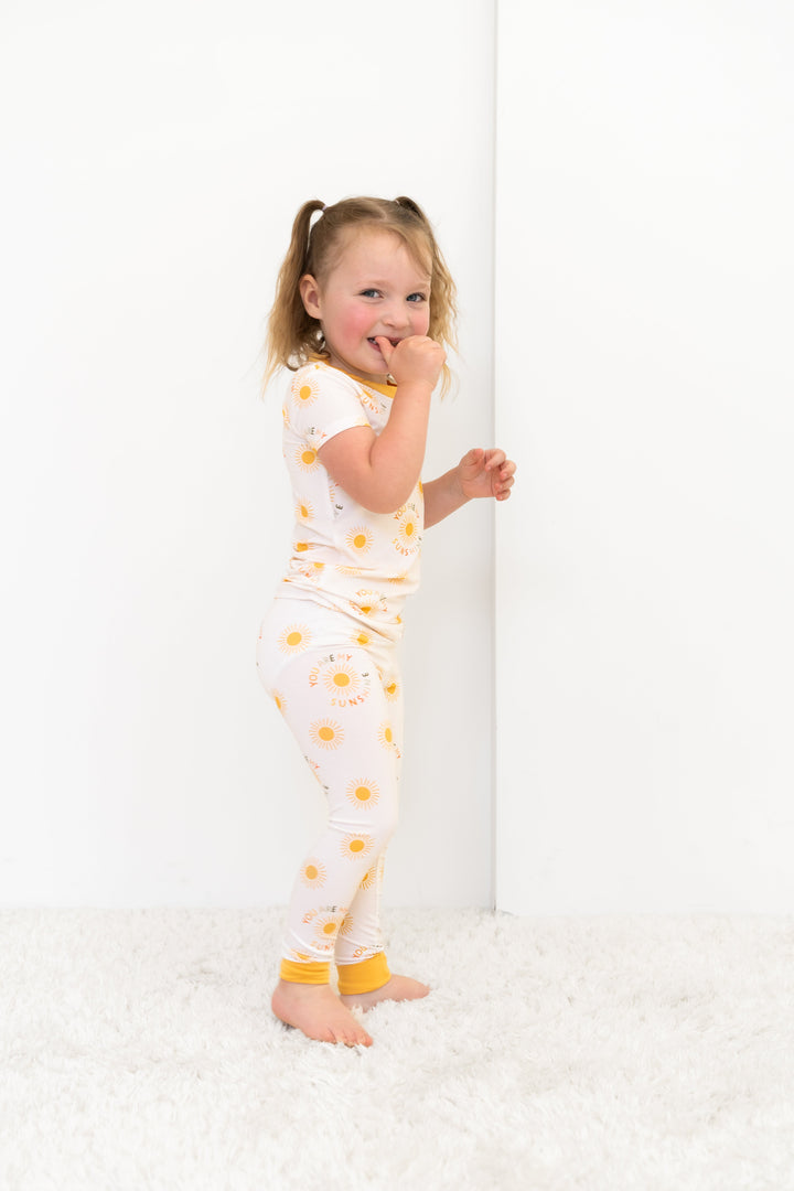 You Are My Sunshine Short-Sleeve PJ Set