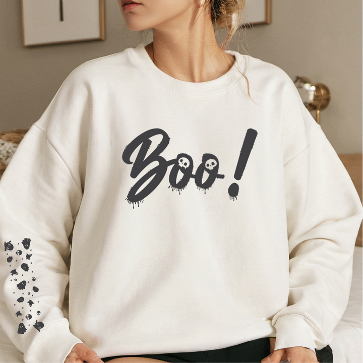 Boo Halloween Organic Cotton Unisex Sweatshirt