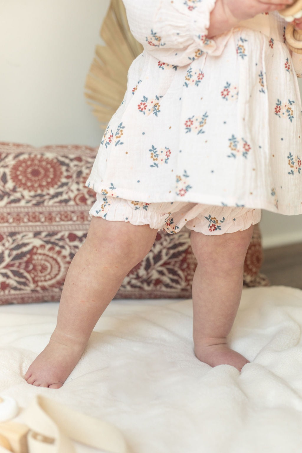 Organic Summer set dress with bloomers-Floral
