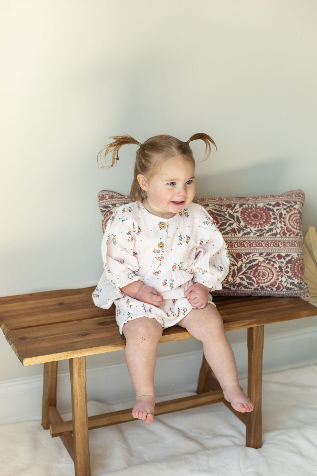 Organic Summer set dress with bloomers-Floral
