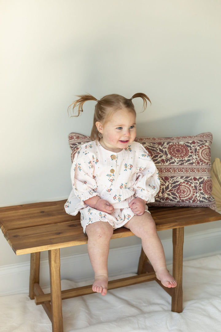 Organic Summer set dress with bloomers-Floral