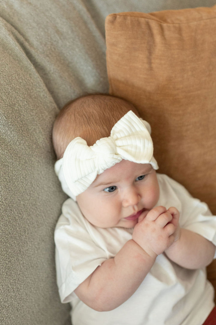 Sage - Baby Bow Wrap Headband