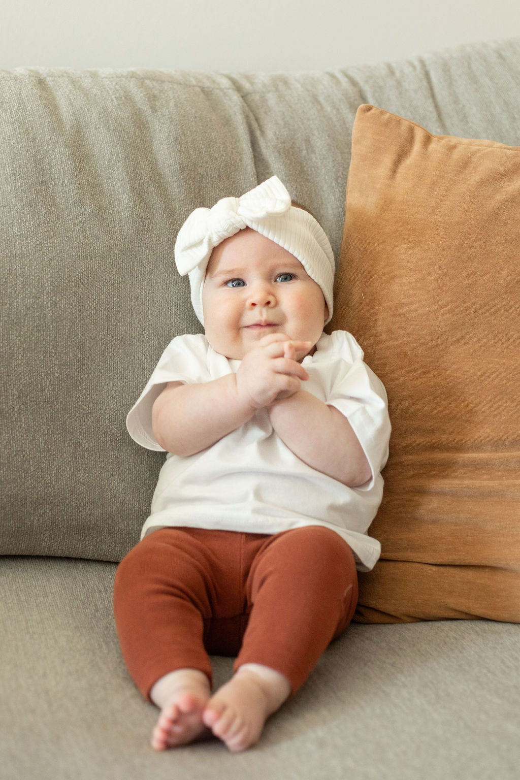 Sage - Baby Bow Wrap Headband