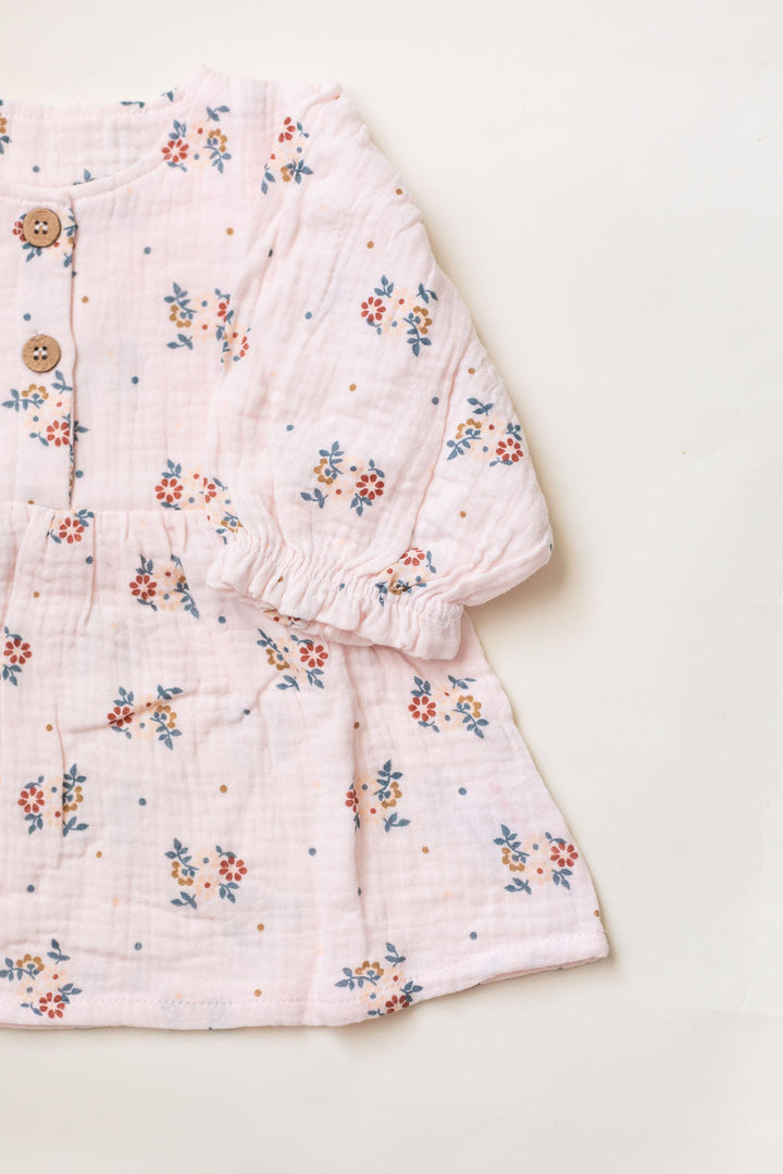 Organic Summer set dress with bloomers-Floral