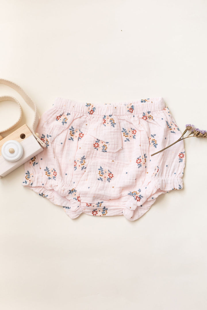 Organic Summer set dress with bloomers-Floral