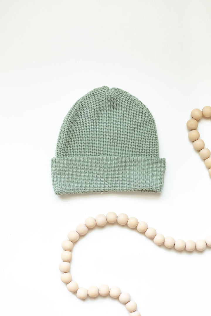 Organic Cotton Knit Beanie Caps for Babies and Kids