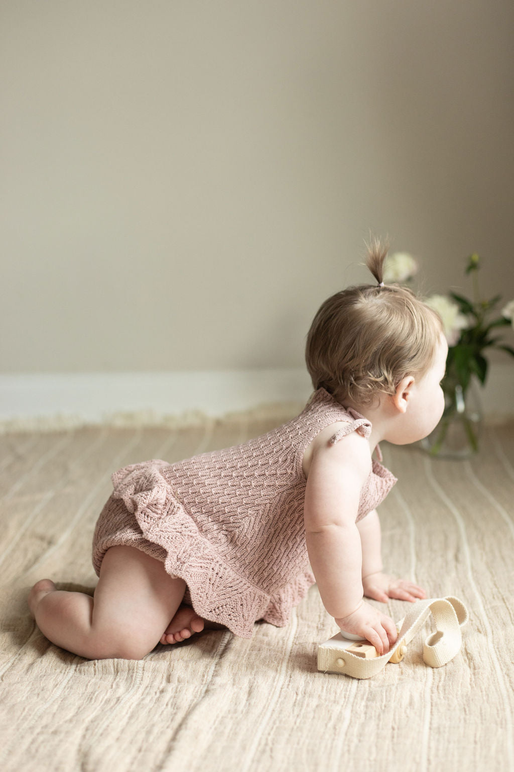 Knitted summer romper