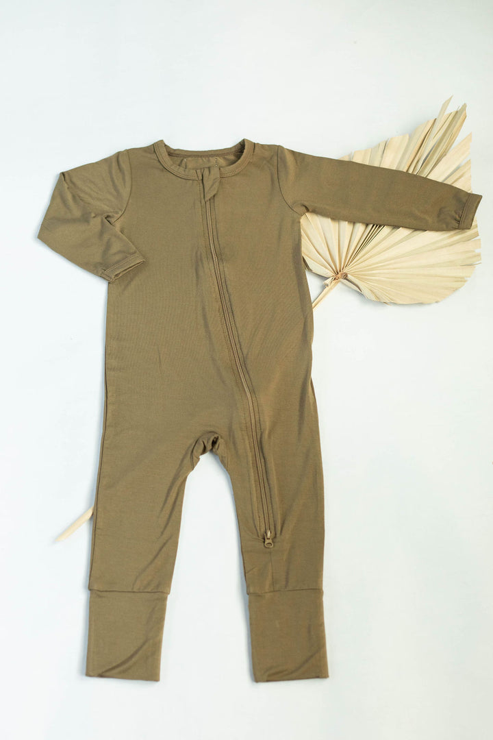 Convertible Bamboo Romper in Neutral Colors