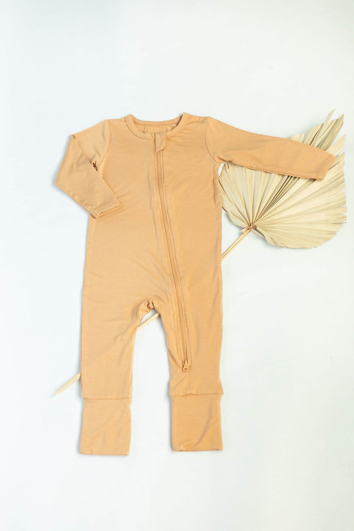 Convertible Bamboo Romper in Neutral Colors