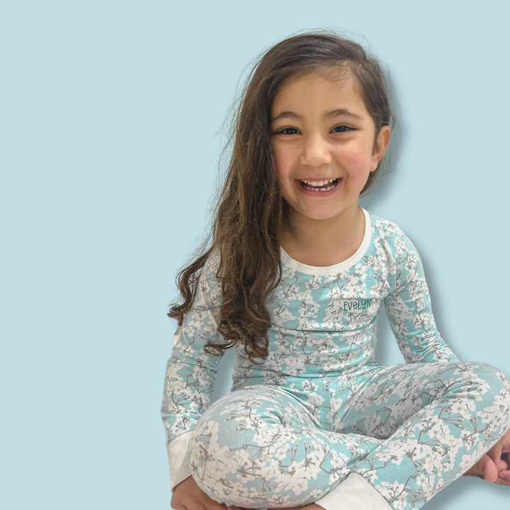 Organic Kids Pajamas - Cherry Blossoms