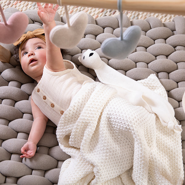 Honey Bee Organic Cotton Baby Blanket and Teddy Lovie Set