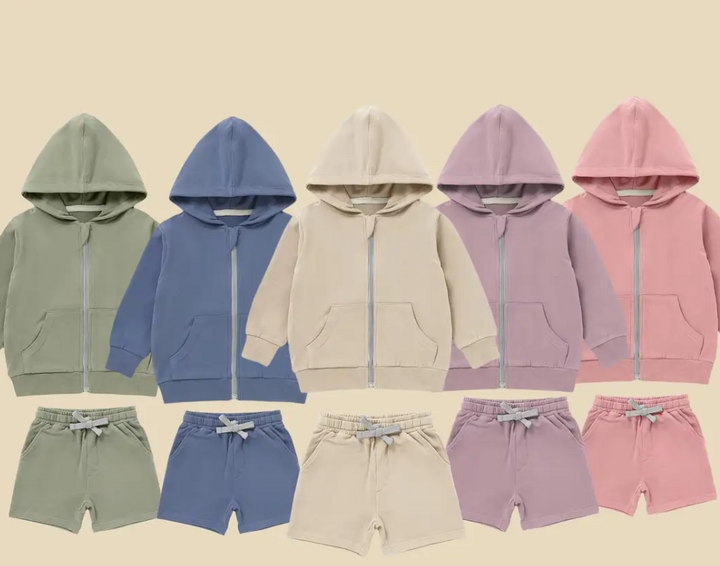 Organic 2 piece set Hoodie + shorts