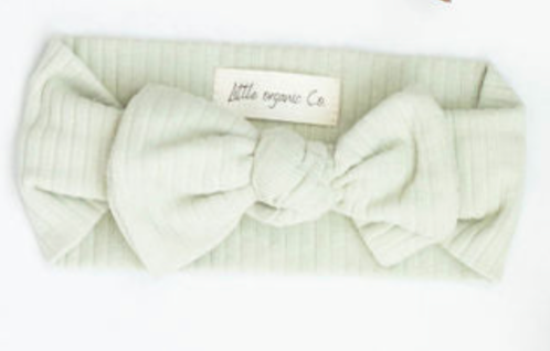Sage - Baby Bow Wrap Headband