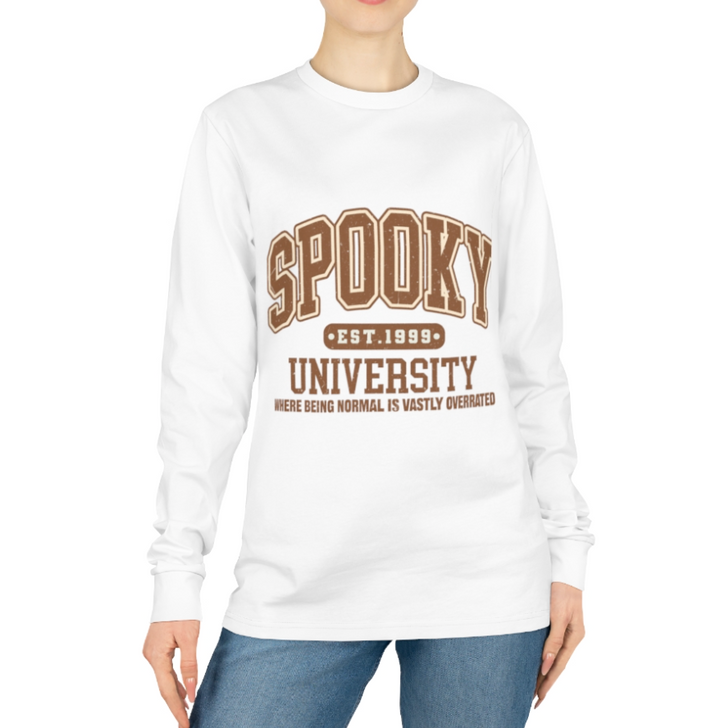 Spooky University Organic Cotton Unisex Long Sleeve Tee