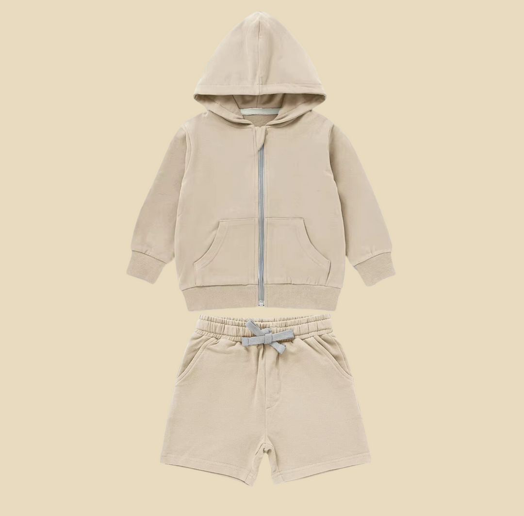 Organic 2 piece set Hoodie + shorts