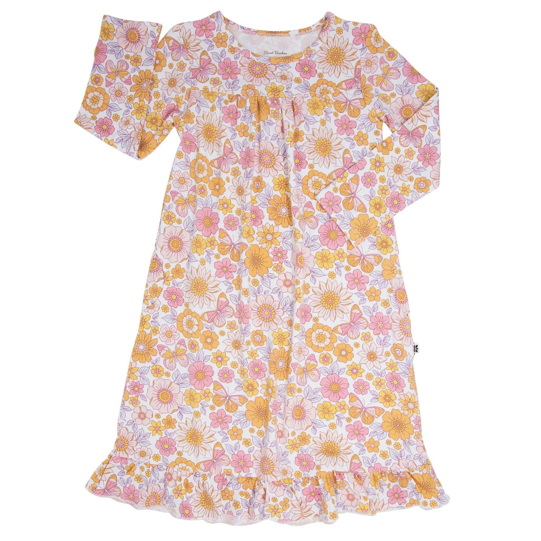 Retro Vintage Flowers Boho Dress