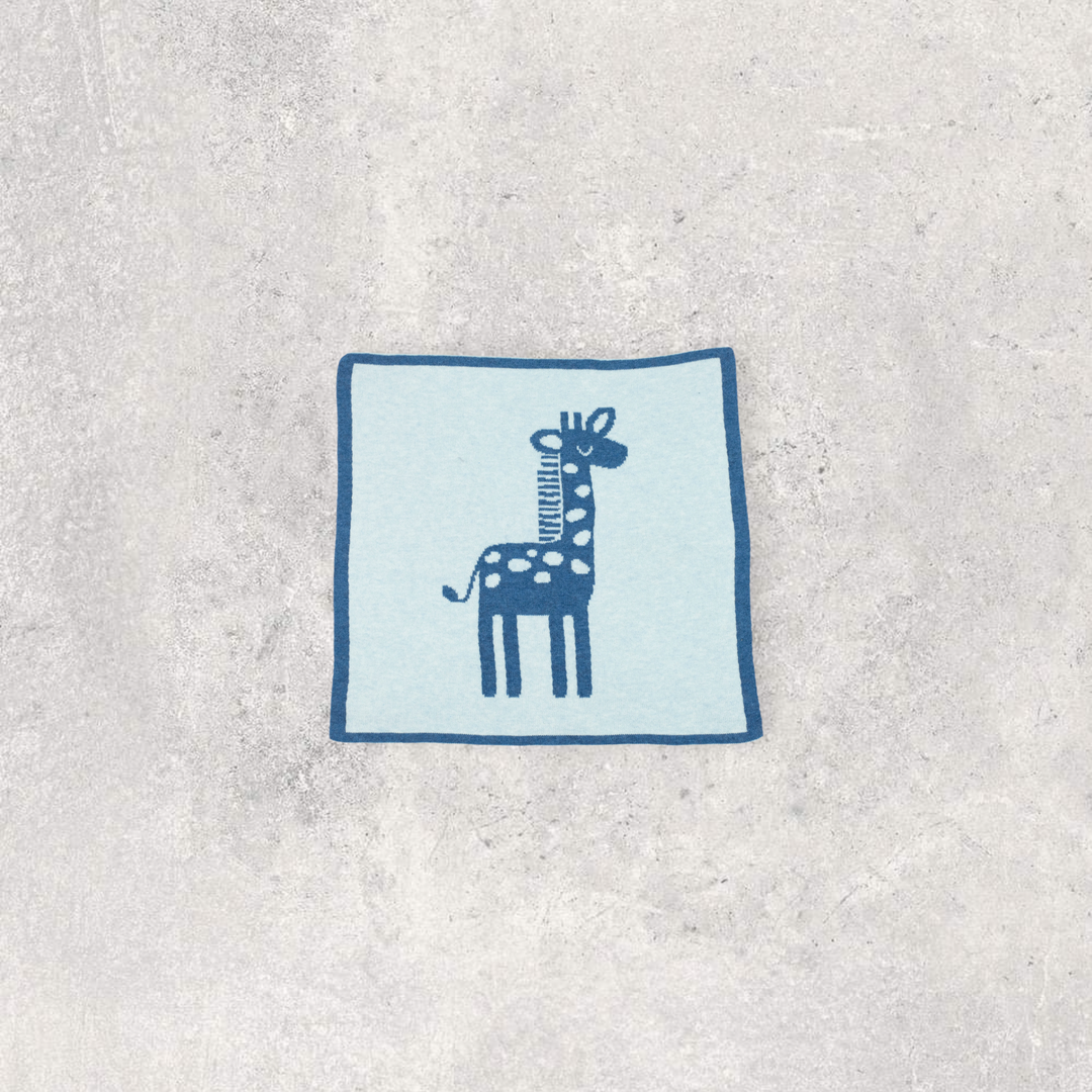 Giraffe Organic Cotton Baby Blanket and Burp Cloth Set