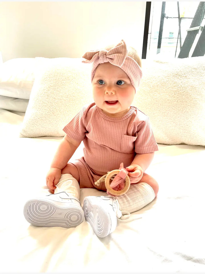 Sage - Baby Bow Wrap Headband