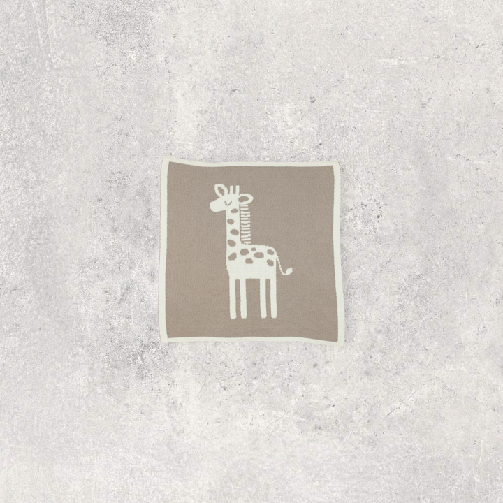 Giraffe Organic Cotton Baby Blanket and Burp Cloth Set