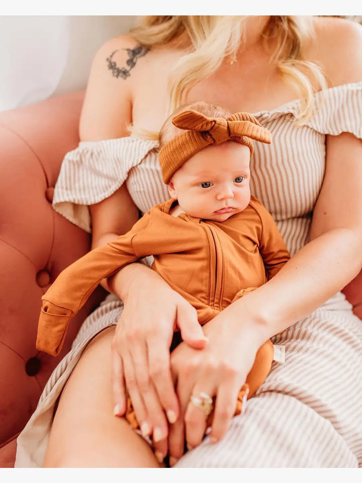 Sage - Baby Bow Wrap Headband