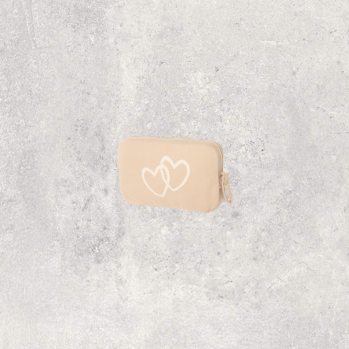 Twin Hearts Organic Cotton Baby Blanket and Burp Cloth Set