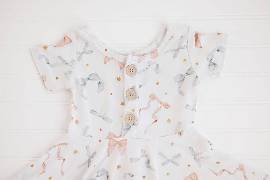 Ribbon Button Dress