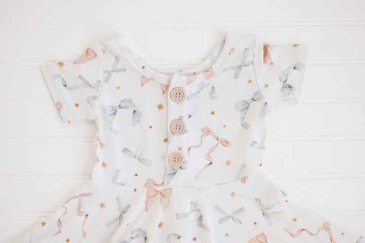 Ribbon Button Dress