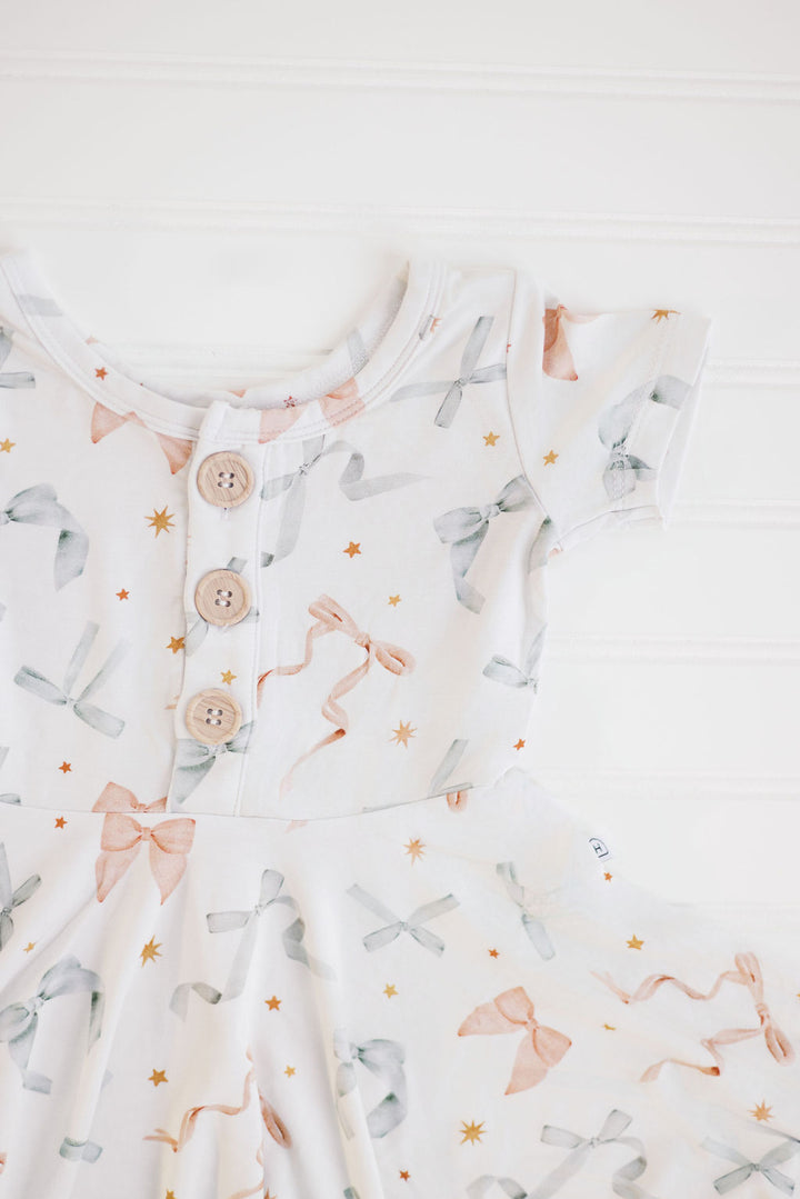 Ribbon Button Dress