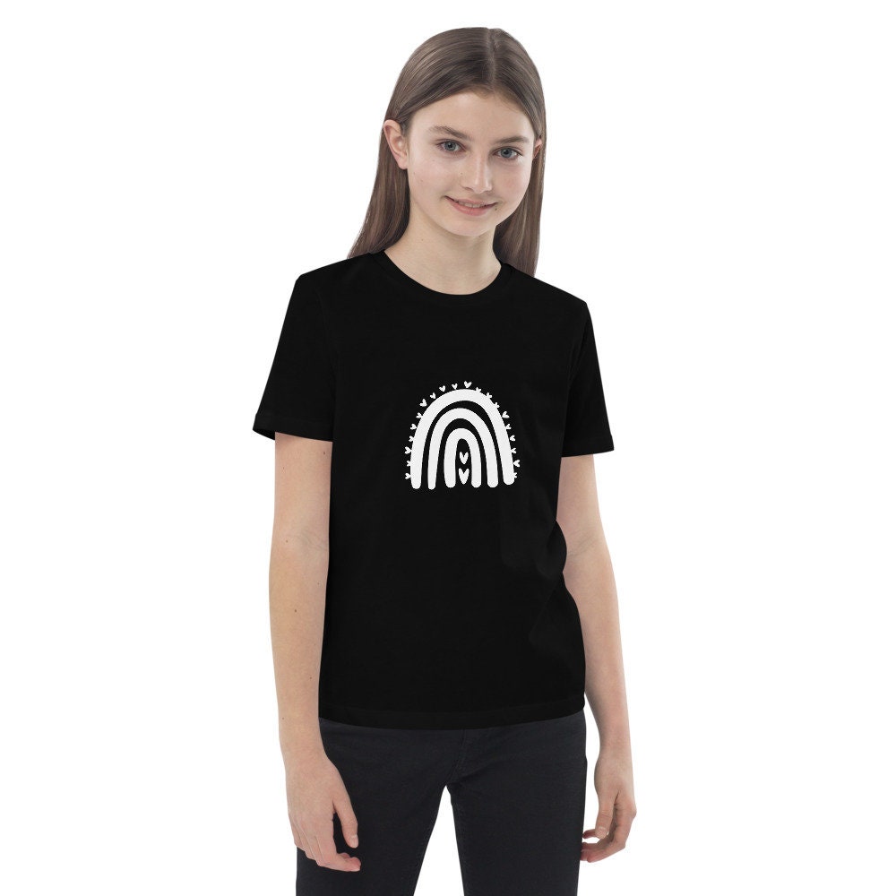 Kids Organic cotton  t-shirt, rainbow t shirt, kids t shirt, summer tees