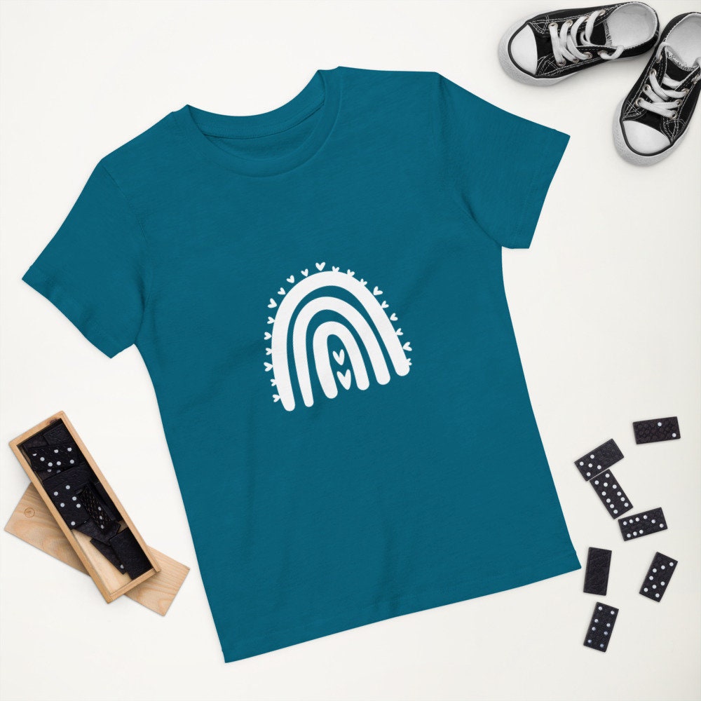 Kids Organic cotton  t-shirt, rainbow t shirt, kids t shirt, summer tees
