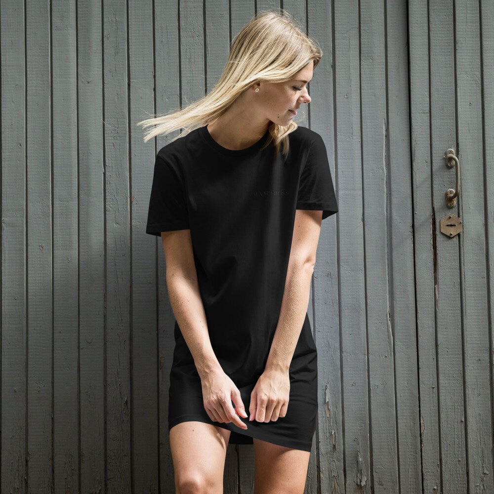 Organic cotton t-shirt dress, Emboidery t-shirt dress, short dress, pink dress, summer dress, select your color and size