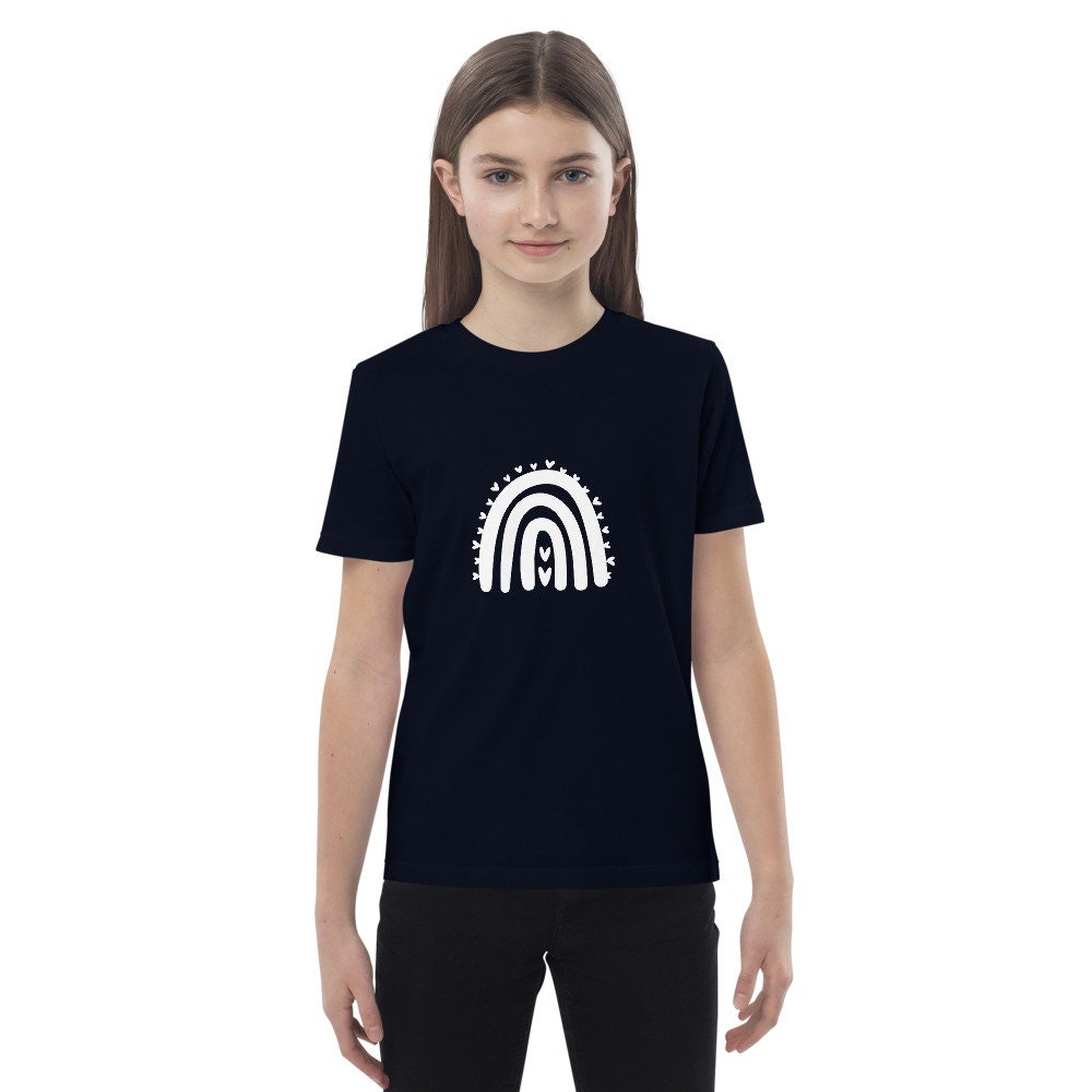 Kids Organic cotton  t-shirt, rainbow t shirt, kids t shirt, summer tees