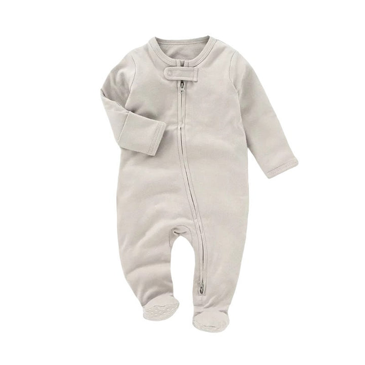 Baby 2 way Zipper footies 100% organic cotton , infant boy clothes soft breathable, coming home outfit baby girl, fall winter baby clothing