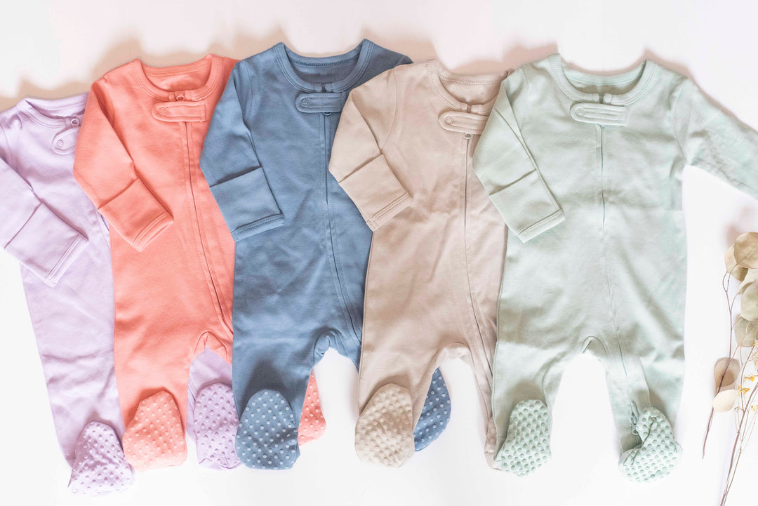 Baby 2 way Zipper footies 100% organic cotton , infant boy clothes soft breathable, coming home outfit baby girl, fall winter baby clothing
